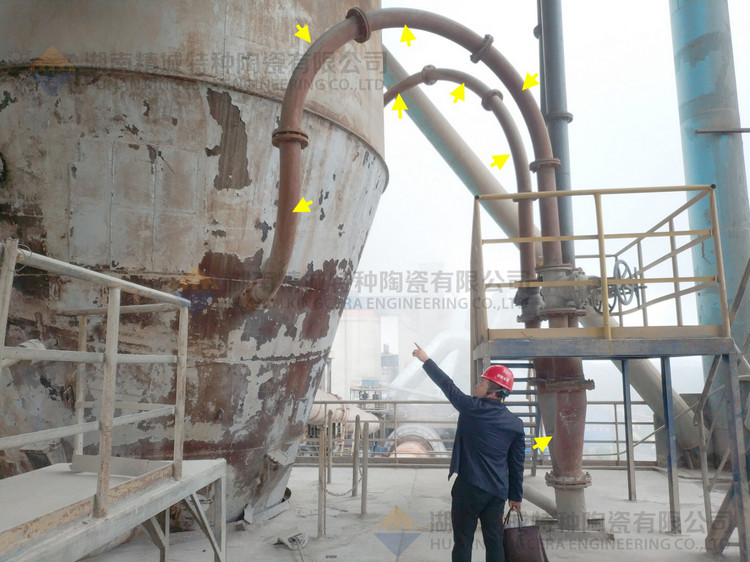 湖南欧博ABG特特种陶瓷有限公司回访客户并审查耐磨陶瓷管道现场运行情形