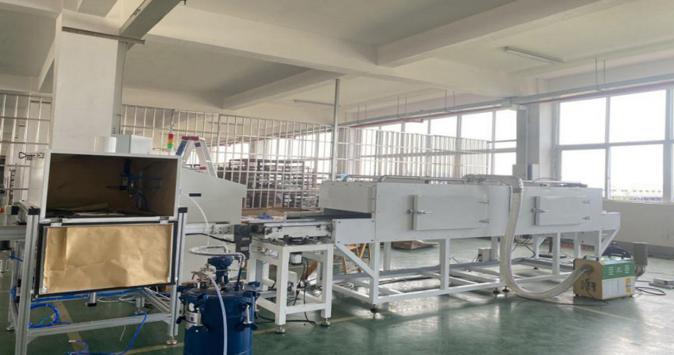 欧博ABG特瓷陶瓷橡胶复合衬板硫化喷胶线