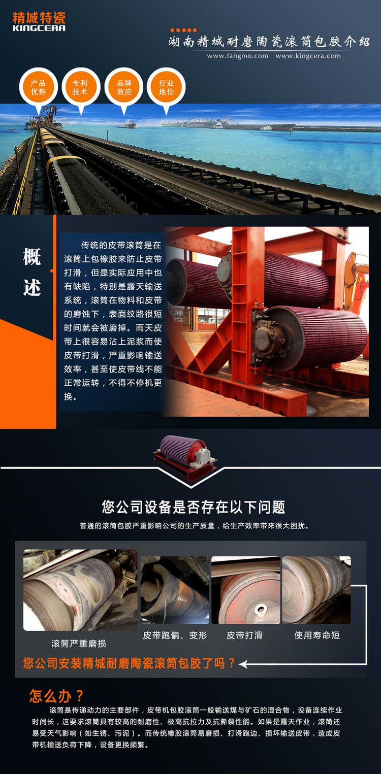 欧博ABG特瓷陶瓷滚筒包胶与工艺流程